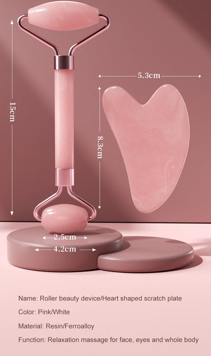 Gezichtsroller & Gua Sha Set – Huidverzorging