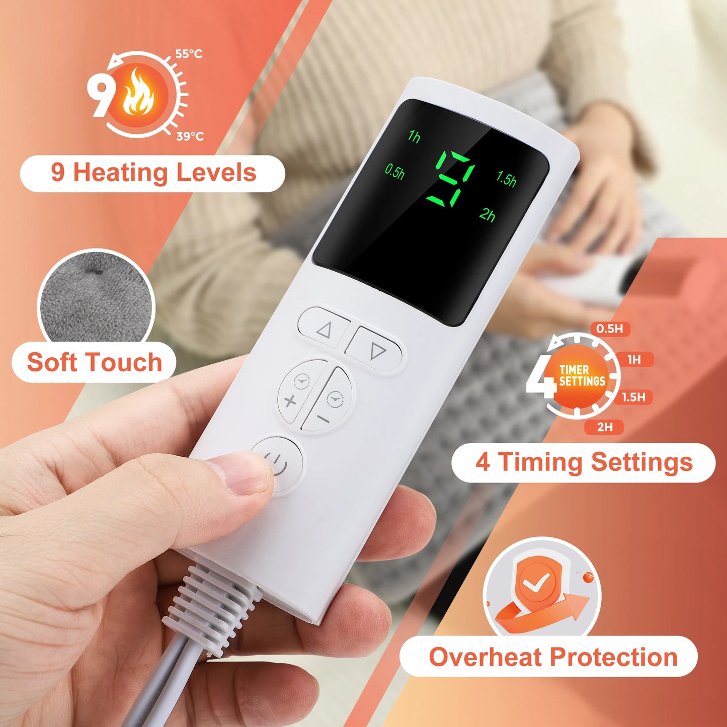 Verwarmde Rugsteun Band – Verstelbare Temperatuur