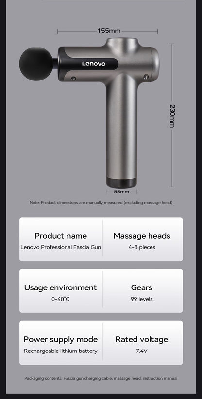 Draadloze Massage Gun – 8 Opzetstukken